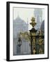 Gilded Wrought Iron Work and Lamp by Lamor in the Place Stanislas in Nancy, Lorraine, France-Woolfitt Adam-Framed Photographic Print