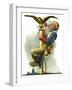 "Gilding the Eagle" or "Painting the Flagpole", May 26,1928-Norman Rockwell-Framed Giclee Print