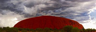 Light with Rain Storm, Uluru-Kata Tjuta Nat'l Park, UNESCO World Heritage Site, Australia-Giles Bracher-Photographic Print