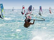 Windsurfer Riding Wave, Bonlonia, Near Tarifa, Costa de La Luz, Andalucia, Spain, Europe-Giles Bracher-Photographic Print