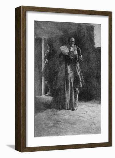 Giles Corey in Prison, Engraved by Frank French-Howard Pyle-Framed Giclee Print