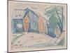 Gilette, New Jersey, 1915 (Coloured Pencil on Paper)-Oscar Florianus Bluemner-Mounted Giclee Print