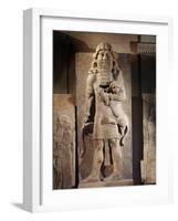 Gilgamesh, or the Lion Spirit, Stone relief, Assyrian, 8th century BC-null-Framed Photographic Print