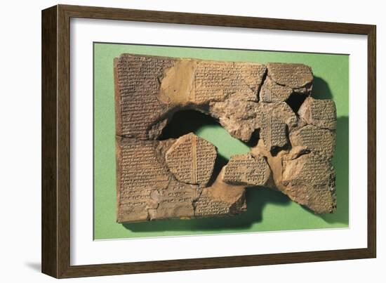 Gilgamesh Tablet Written in Cuneiform Script Artifact from Nineveh, Iraq-null-Framed Giclee Print