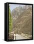 Gilgit Jeep and Driver on the Karakoram Highway or Kkh, Hunza, Pakistan-Don Smith-Framed Stretched Canvas
