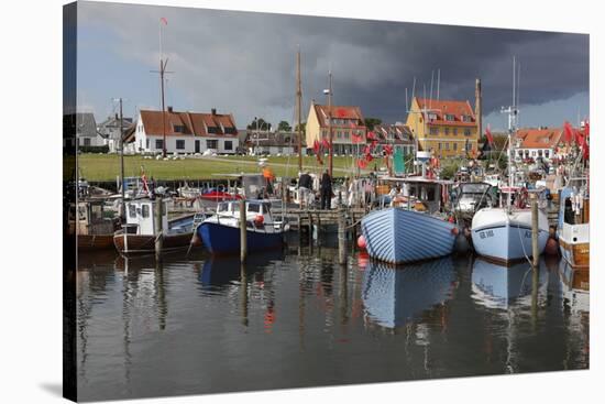 Gilleleje Fishing Harbour, Gilleleje, Zealand, Denmark, Europe-Stuart Black-Stretched Canvas