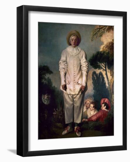 Gilles, Ca. 1718-19-Antoine Watteau-Framed Giclee Print