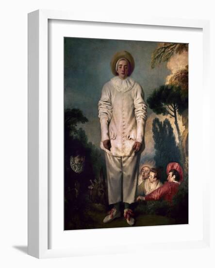 Gilles, Ca. 1718-19-Antoine Watteau-Framed Giclee Print