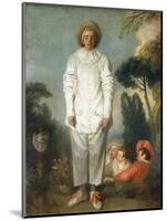 Gilles - Pierrot, 1718-1719-Jean-Antoine Watteau-Mounted Giclee Print