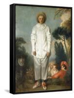 Gilles - Pierrot, 1718-1719-Jean-Antoine Watteau-Framed Stretched Canvas