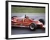 Gilles Villeneuve Racing a Ferrari 312T5, British Grand Prix, Brands Hatch, 1980-null-Framed Photographic Print