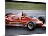 Gilles Villeneuve Racing a Ferrari 312T5, British Grand Prix, Brands Hatch, 1980-null-Mounted Photographic Print