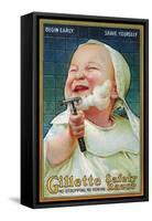 Gillette Safety Razor - Begin Early Shave Yourself-Lantern Press-Framed Stretched Canvas