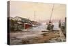 Gillingham Pier on the Medway-Vic Trevett-Stretched Canvas