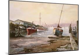 Gillingham Pier on the Medway-Vic Trevett-Mounted Giclee Print