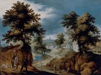 Landscape with Figures, 16Th-17Th Century (Oil on Panel)-Gillis van III Coninxloo-Giclee Print