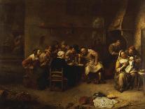 Peasants Drinking and Smoking in an Inn-Gillis Van Tilborch-Giclee Print