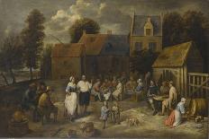 Peasants Drinking and Smoking in an Inn-Gillis Van Tilborch-Stretched Canvas