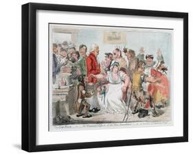 Gillray Cartoon on Vaccination Against Smallpox Using Cowpox Serum, 1802-James Gillray-Framed Giclee Print
