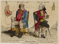 "The Plumb-Pudding in Danger" Napoleon and Pitt Carve up the World at Dinner-Gillray-Framed Art Print