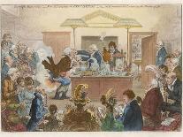 "New Discoveries in Pneumatics", Satire on the Royal Institution at Table-Gillray-Framed Photographic Print