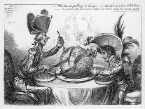 John Bull (First Known Representation) with His French Counterpart-Gillray-Laminated Art Print