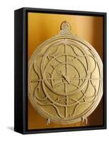 Gilt Brass Planispheric Astrolabe-Jean Naze-Framed Stretched Canvas
