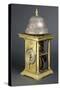 Gilt Bronze Clock with Large Bronze Bell-null-Stretched Canvas