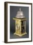 Gilt Bronze Clock with Large Bronze Bell-null-Framed Giclee Print