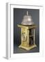 Gilt Bronze Clock with Large Bronze Bell-null-Framed Giclee Print