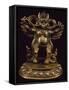 Gilt Bronze Statue Depicting Garuda, Detail of Fabulous Bird Venerated in Bon Religion-null-Framed Stretched Canvas