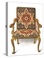 Gilt chair covered in needlework, 1906-Shirley Slocombe-Stretched Canvas