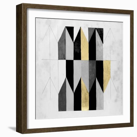 Gilt Geometry V-Naomi McCavitt-Framed Art Print