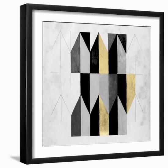 Gilt Geometry V-Naomi McCavitt-Framed Art Print