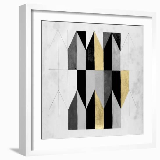 Gilt Geometry V-Naomi McCavitt-Framed Art Print