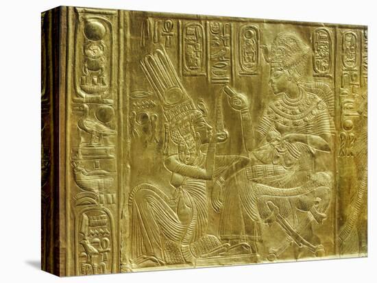 Gilt Shrine Showing the King Pouring Perfumed Liquid into the Queen's Hand, Thebes, Egypt-Robert Harding-Stretched Canvas