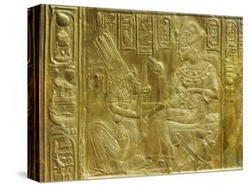 Gilt Shrine Showing the King Pouring Perfumed Liquid into the Queen's Hand, Thebes, Egypt-Robert Harding-Stretched Canvas