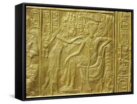 Gilt Shrine Showing the Queen Fastening a Necklace Around the King's Neck, Thebes, Egypt-Robert Harding-Framed Stretched Canvas