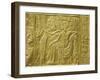 Gilt Shrine Showing the Queen Fastening a Necklace Around the King's Neck, Thebes, Egypt-Robert Harding-Framed Photographic Print