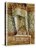 Gilt State Bed of Marie Antoinette, Queen's Bedroom, Palais De Fontainebleau, France, 1911-1912-Edwin Foley-Stretched Canvas