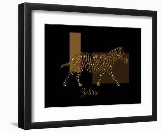 Gilt Zebra-Tina Lavoie-Framed Giclee Print