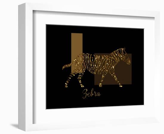 Gilt Zebra-Tina Lavoie-Framed Giclee Print