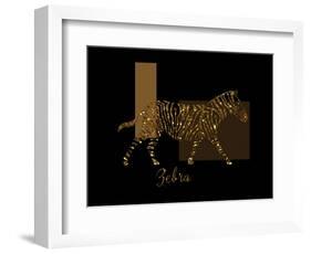 Gilt Zebra-Tina Lavoie-Framed Giclee Print