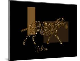 Gilt Zebra-Tina Lavoie-Mounted Giclee Print