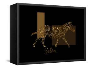 Gilt Zebra-Tina Lavoie-Framed Stretched Canvas