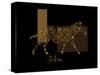 Gilt Zebra-Tina Lavoie-Stretched Canvas