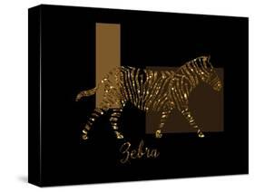 Gilt Zebra-Tina Lavoie-Stretched Canvas