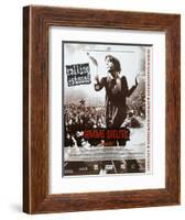 Gimme Shelter, French poster, Mick Jagger, 1970-null-Framed Art Print