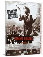 Gimme Shelter, French poster, Mick Jagger, 1970-null-Stretched Canvas