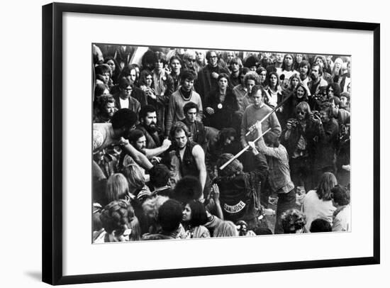 Gimme Shelter, Hell's Angels Beating an Audience Member at Altamont, 1970-null-Framed Photo